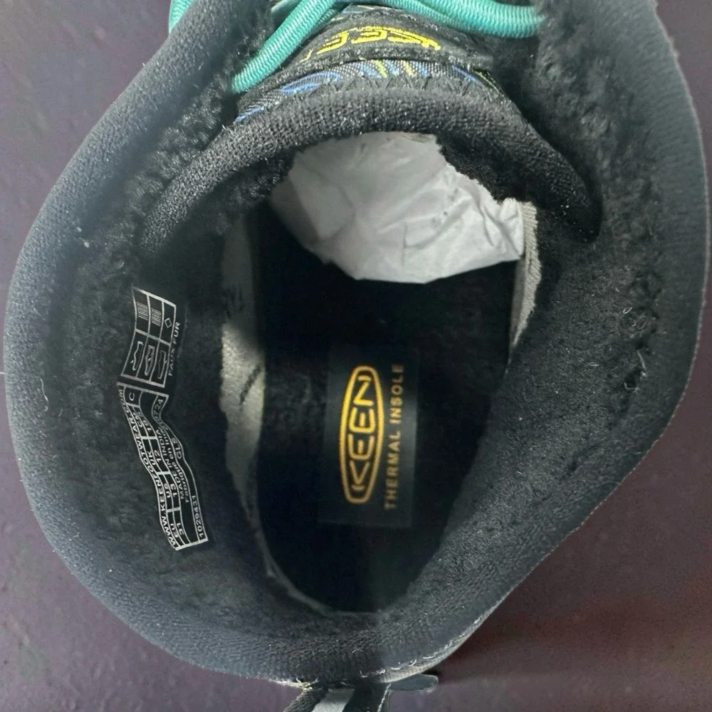 KEEN Kids Howser II Chukka WP Boots Size 13 Black Reef Waters Topo NWB